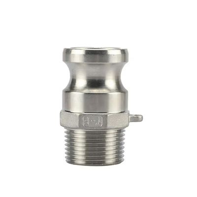 2" Plug x 2" NPT Male Global Type F Camlock Coupling and Groove Hose Fitting for Durable