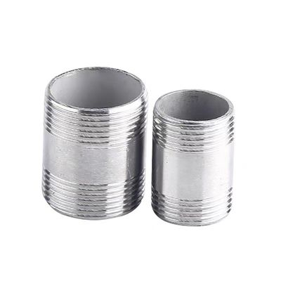 WZ 1/8"-4" Stainless Steel 201 301 316 NPT BSP Threaded Pipe Fitting NIPPLE Connector