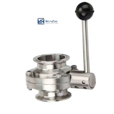 General Manual Sanitary Butterfly Valve for Milk Water Forged Stainless Steel 304 316