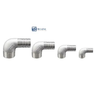 Stainless Steel 304 316 90 Degree Male Elbow Hose Barb 1/4''-4.0'' BSP Male x 16mm