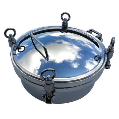 Guaranteed Sanitary Manhole Cover for Tank Silver 304 316L Stainless Steel Design