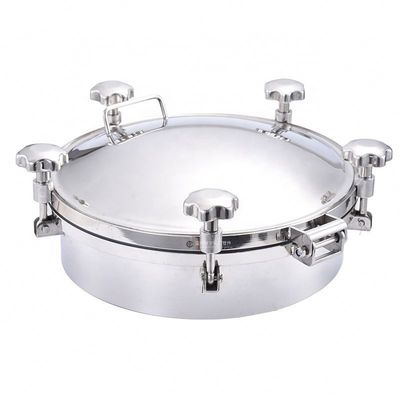 Guaranteed Sanitary Manhole Cover for Tank Silver 304 316L Stainless Steel Design