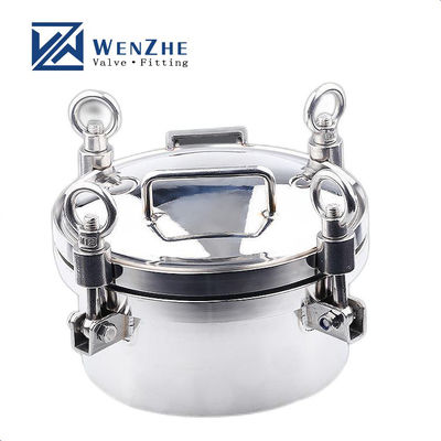Guaranteed Sanitary Manhole Cover for Tank Silver 304 316L Stainless Steel Design