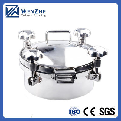 Guaranteed Sanitary Manhole Cover for Tank Silver 304 316L Stainless Steel Design
