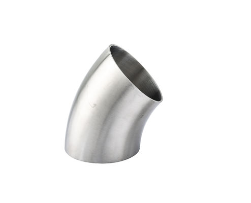 Sanitary 304/ 316L Stainless Steel 45 Degree Elbow Pipe Fitting for Welding Connection
