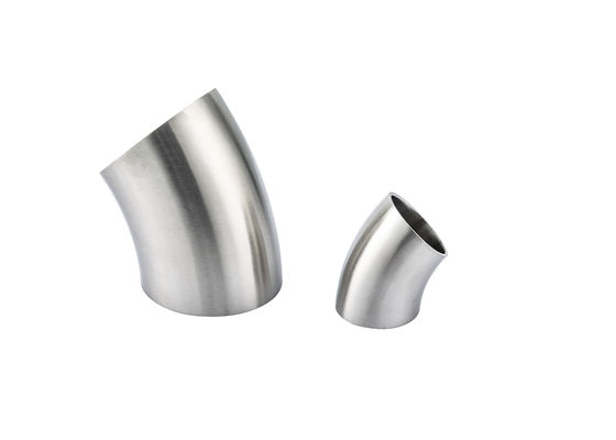 Sanitary 304/ 316L Stainless Steel 45 Degree Elbow Pipe Fitting for Welding Connection