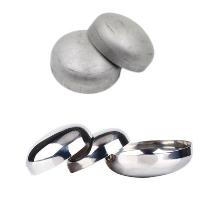 Sanitary SS304/SS316 Welded Oval Head Cap Stainless Steel Spherical End Cap Pipe Fitting