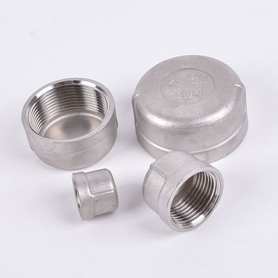 Casting Stainless Steel 201 304 Plumbing Blinds Threaded Round Tube Fitting Caps Pipe Fitting Dome End for Male Cap