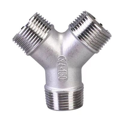 Casting WZ Stainless steel 201 304 316 Y-shaped internal thread tee fitting joint NPT BSP