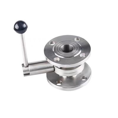 Sanitary Stainless Steel 304 316 Pull Rod Flange Butterfly Valve for Food Processing