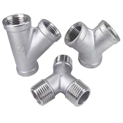 Casting WZ Stainless steel 201 304 316 Y-shaped internal thread tee fitting joint NPT BSP
