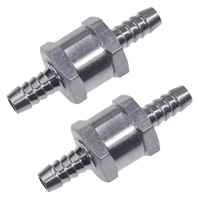 Equal Fuel Check Valve One Way Inline Non Return Diesel Gasoline Silver with Female Thread