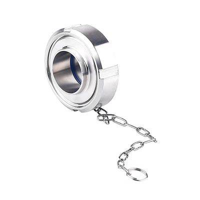 WZ Sanitary SMS Union Blind Nut with Chain DIN 3A SMS General Cylindrical Head Code