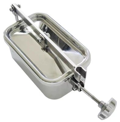 SS304 Or SS316L Stainless Steel Sanitary Square Manhole Cover Steel DIN SMS 3A