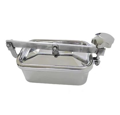 SS304 Or SS316L Stainless Steel Sanitary Square Manhole Cover Steel DIN SMS 3A