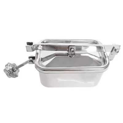 SS304 Or SS316L Stainless Steel Sanitary Square Manhole Cover Steel DIN SMS 3A