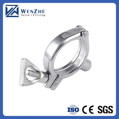 Standard 1.5'' Stainless Steel 304 Single Pin Heavy Duty Tri Clamp with Wing Nut