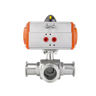 Quick Installation WZ SS304 Sanitary Class 25 38 Clamp 3 Way Ball Valve with Silver Finish