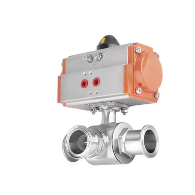 Quick Installation WZ SS304 Sanitary Class 25 38 Clamp 3 Way Ball Valve with Silver Finish