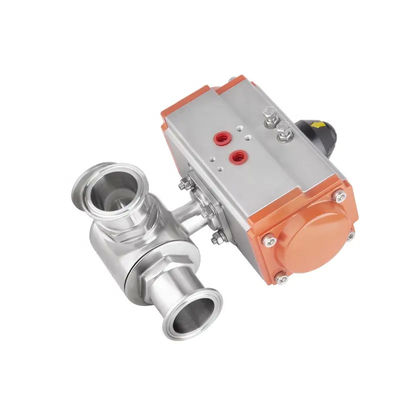 Quick Installation WZ SS304 Sanitary Class 25 38 Clamp 3 Way Ball Valve with Silver Finish