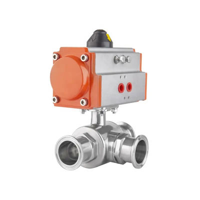 Quick Installation WZ SS304 Sanitary Class 25 38 Clamp 3 Way Ball Valve with Silver Finish