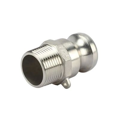 2" Plug x 2" NPT Male Global Type F Camlock Coupling and Groove Hose Fitting for Durable