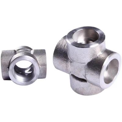 Forged 304 Stainless Steel 4 Way Cross Pipe Fitting Connector WZ 3/8" BSP Female Thread