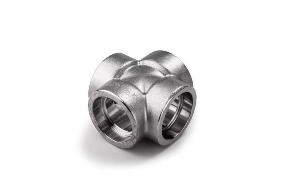 Forged 304 Stainless Steel 4 Way Cross Pipe Fitting Connector WZ 3/8" BSP Female Thread
