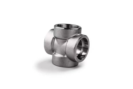 Forged 304 Stainless Steel 4 Way Cross Pipe Fitting Connector WZ 3/8" BSP Female Thread