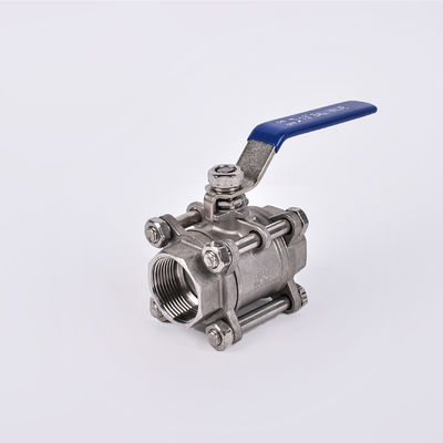 Stainless Steel 304 3PC Ball Valve for Water Media Silver Tri-Clamp Clover Pipe Lined