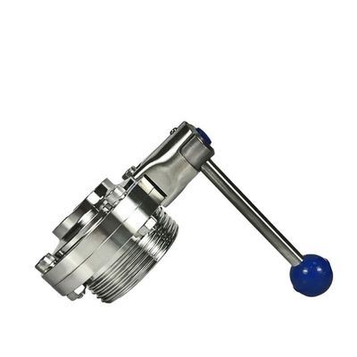 Customized Sanitary Stainless Steel 304 316L Weld/Thread Butterfly Valve for Food