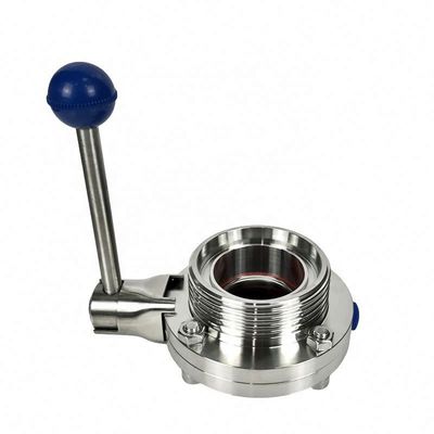 Customized Sanitary Stainless Steel 304 316L Weld/Thread Butterfly Valve for Food
