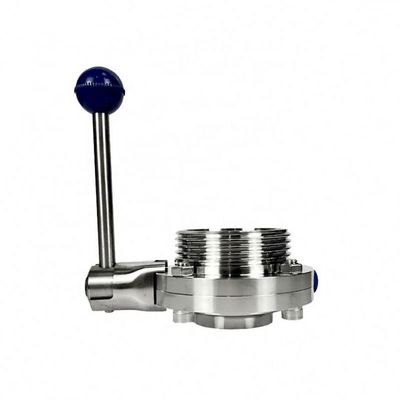 Customized Sanitary Stainless Steel 304 316L Weld/Thread Butterfly Valve for Food