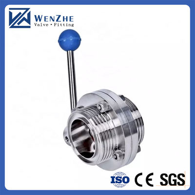 Customized Sanitary Stainless Steel 304 316L Weld/Thread Butterfly Valve for Food