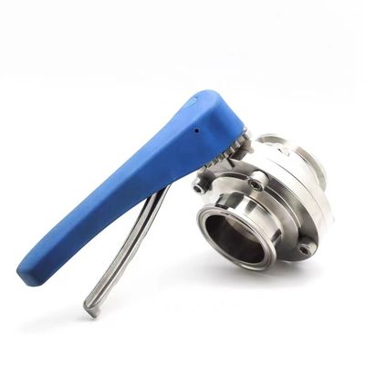 Customized Needs ODM Stainless Steel 304 31Tri Clamp Clover DIN 3A SMS Butterfly Valves