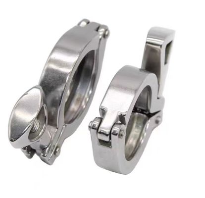 WZ Sanitary Tri Clamp Stainless Steel304 316 Casting Ferrule Flange Pipe Double Pin Clamp 1/8"-4