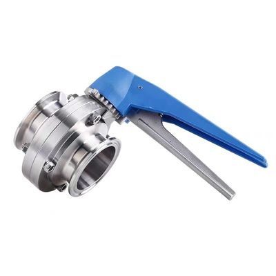 Customized Needs ODM Stainless Steel 304 31Tri Clamp Clover DIN 3A SMS Butterfly Valves