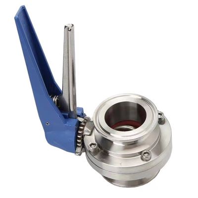 Customized Needs ODM Stainless Steel 304 31Tri Clamp Clover DIN 3A SMS Butterfly Valves