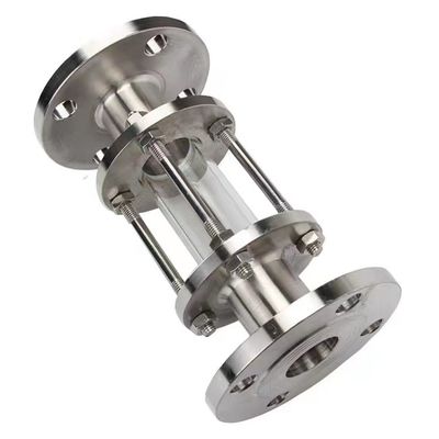 WZ Stainless Steel 304 316 Flange Connected Pipeline Sight Glass for Pressure Systems