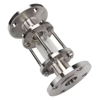 WZ Stainless Steel 304 316 Flange Connected Pipeline Sight Glass for Pressure Systems