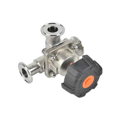 Stainless Steel Sanitary Tri-Clamp 3-Way Diaphragm Valve for Customized Requirements