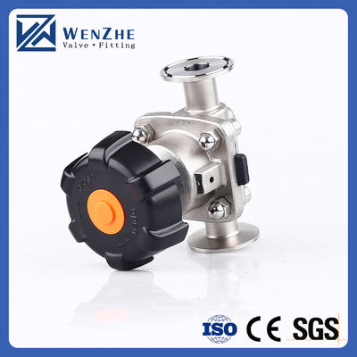 Stainless Steel Sanitary Tri-Clamp 3-Way Diaphragm Valve for Customized Requirements