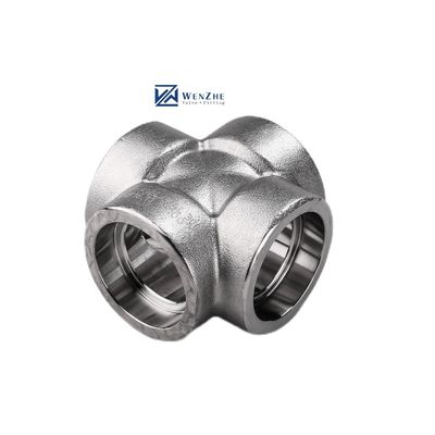 Silver Stainless Steel 304 316 316L 2000lb 3000lb 6000lb B16.11 Socket Weld Cross