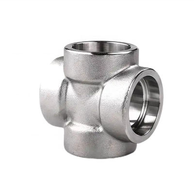 Silver Stainless Steel 304 316 316L 2000lb 3000lb 6000lb B16.11 Socket Weld Cross