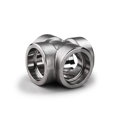 Silver Stainless Steel 304 316 316L 2000lb 3000lb 6000lb B16.11 Socket Weld Cross
