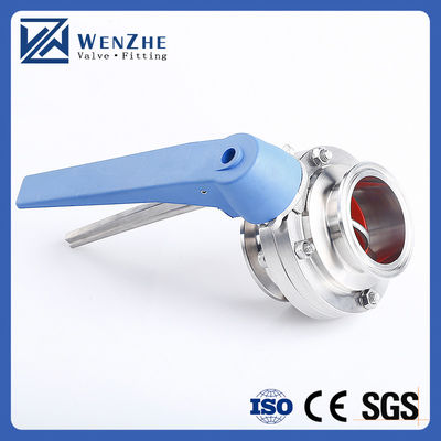 Hygienic Stainless Steel 304/316L Manual Clamp Butterfly Valve for Dairy Pharmacy