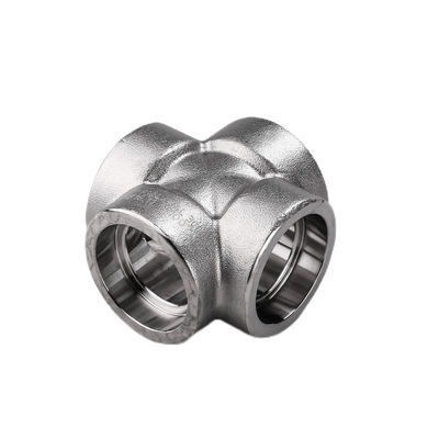 Silver Stainless Steel 304 316 316L 2000lb 3000lb 6000lb B16.11 Socket Weld Cross