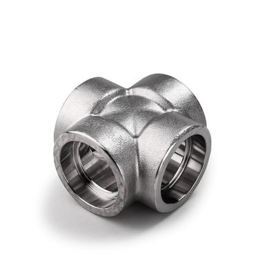 Silver Stainless Steel 304 316 316L 2000lb 3000lb 6000lb B16.11 Socket Weld Cross