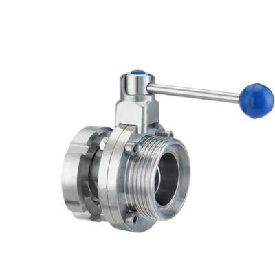 1/8"--4" WZ Food Grade Stainless Steel 304 316L Sanitary Three PCS Manual Butterfly Valve Equal