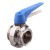 Sanitary Stainless Steel Blue Trigger Handle Clamp Butterfly Valve with ODM Support